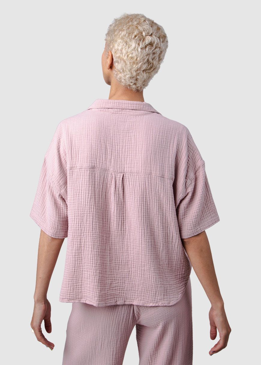 Bubble Oversize Cropped Blouse