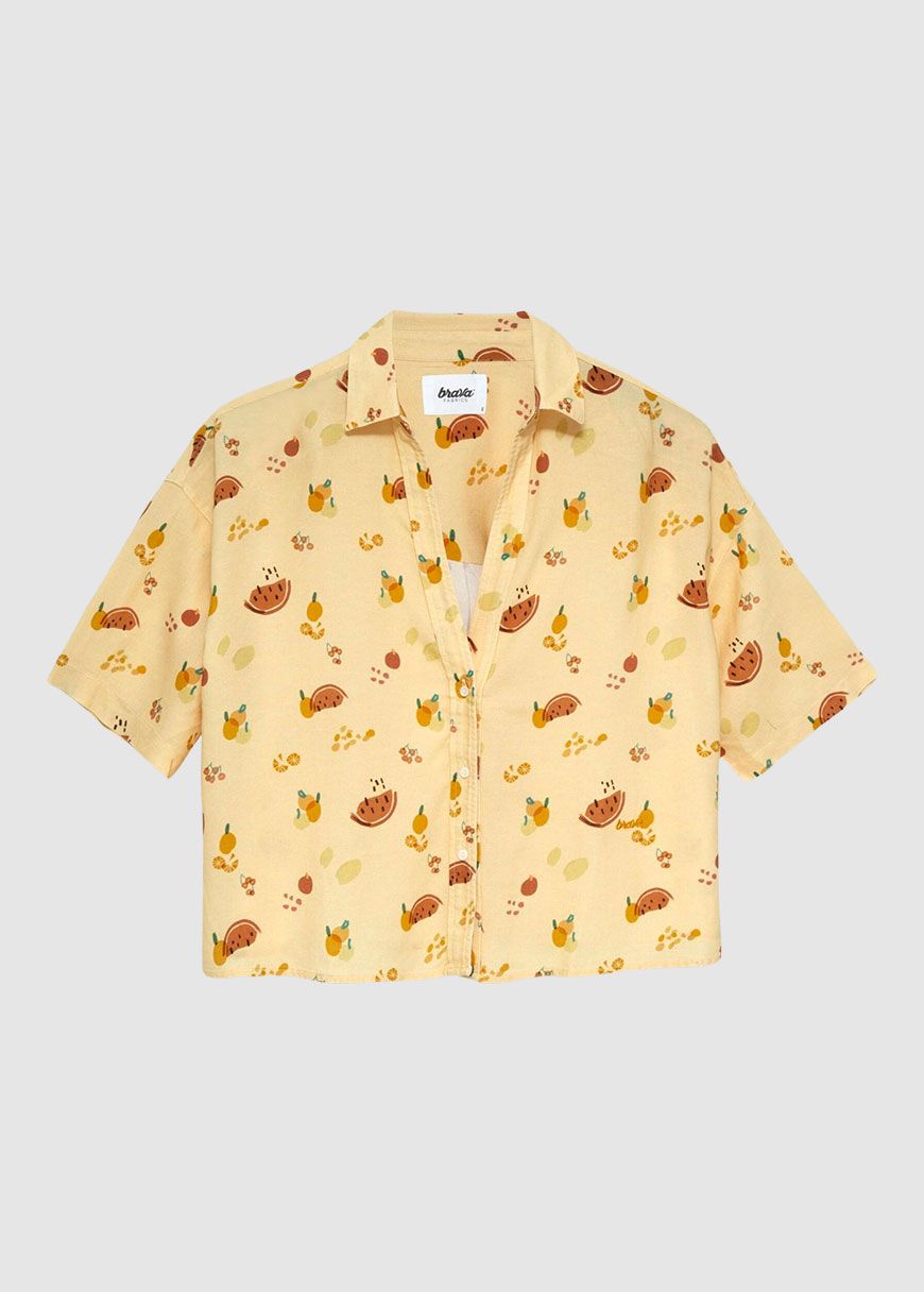 Fruits Oversize Cropped Shirt