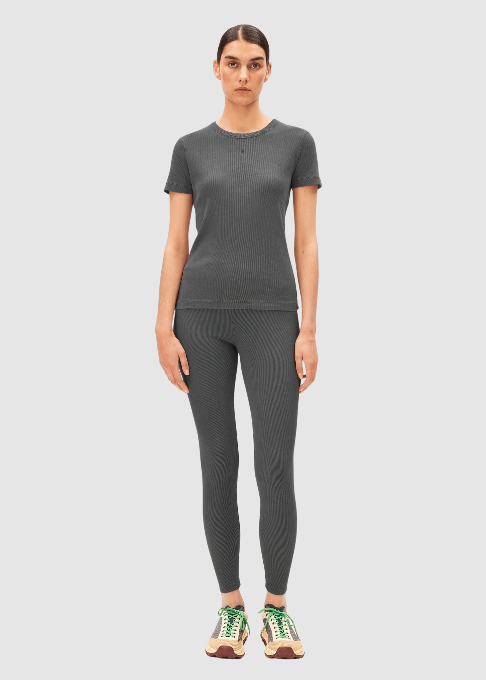 Gmt Dye Rib T-Shirt Space Steel