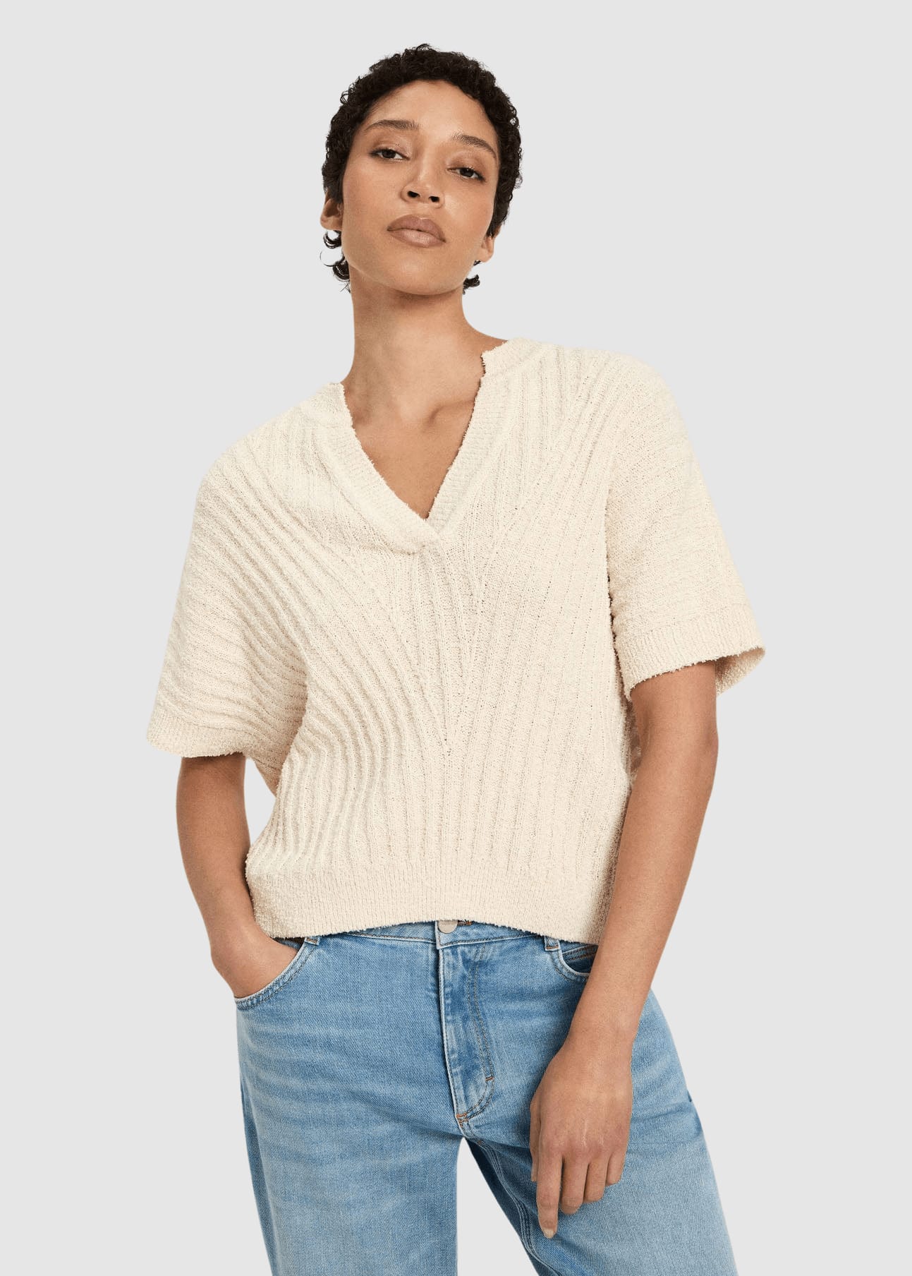 Bouclé Pullunder Creme Bouclé Pullunder Creme