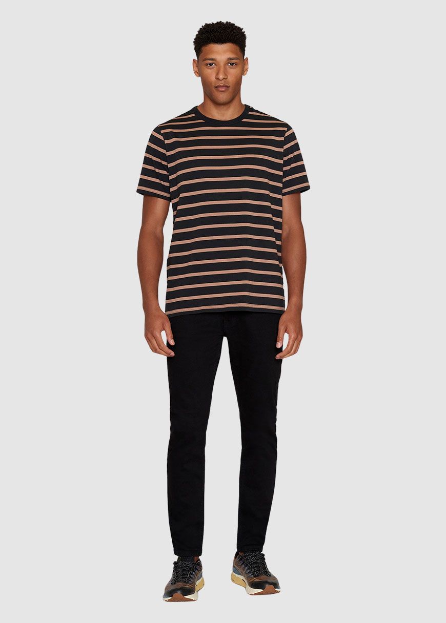 Regular Short Sleeve Cotton Striped O-Neck T-Shirt Regular Short Sleeve Cotton Striped O-Neck T-Shirt