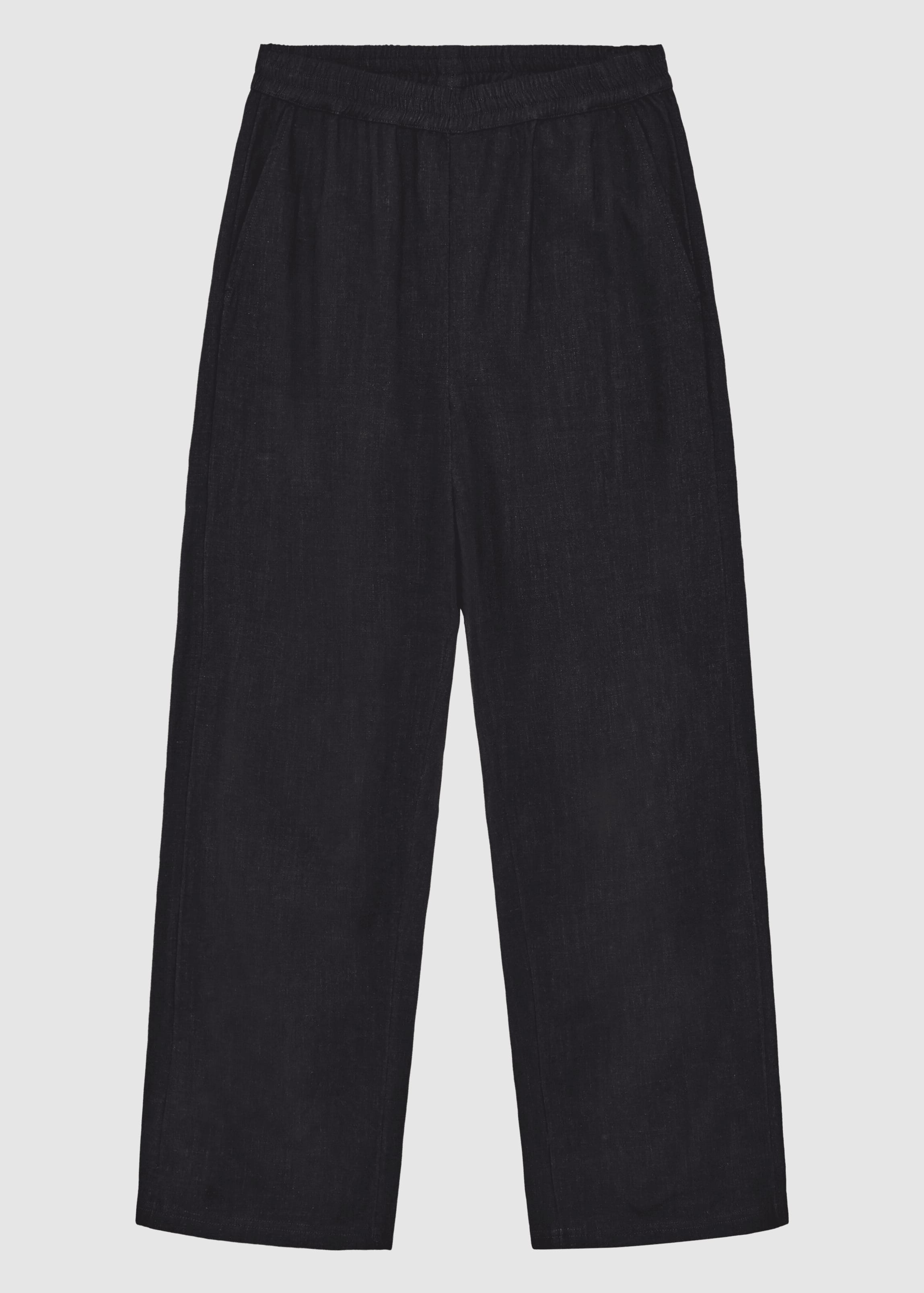 Posey Wide Linen-MIX Pants Black Jet