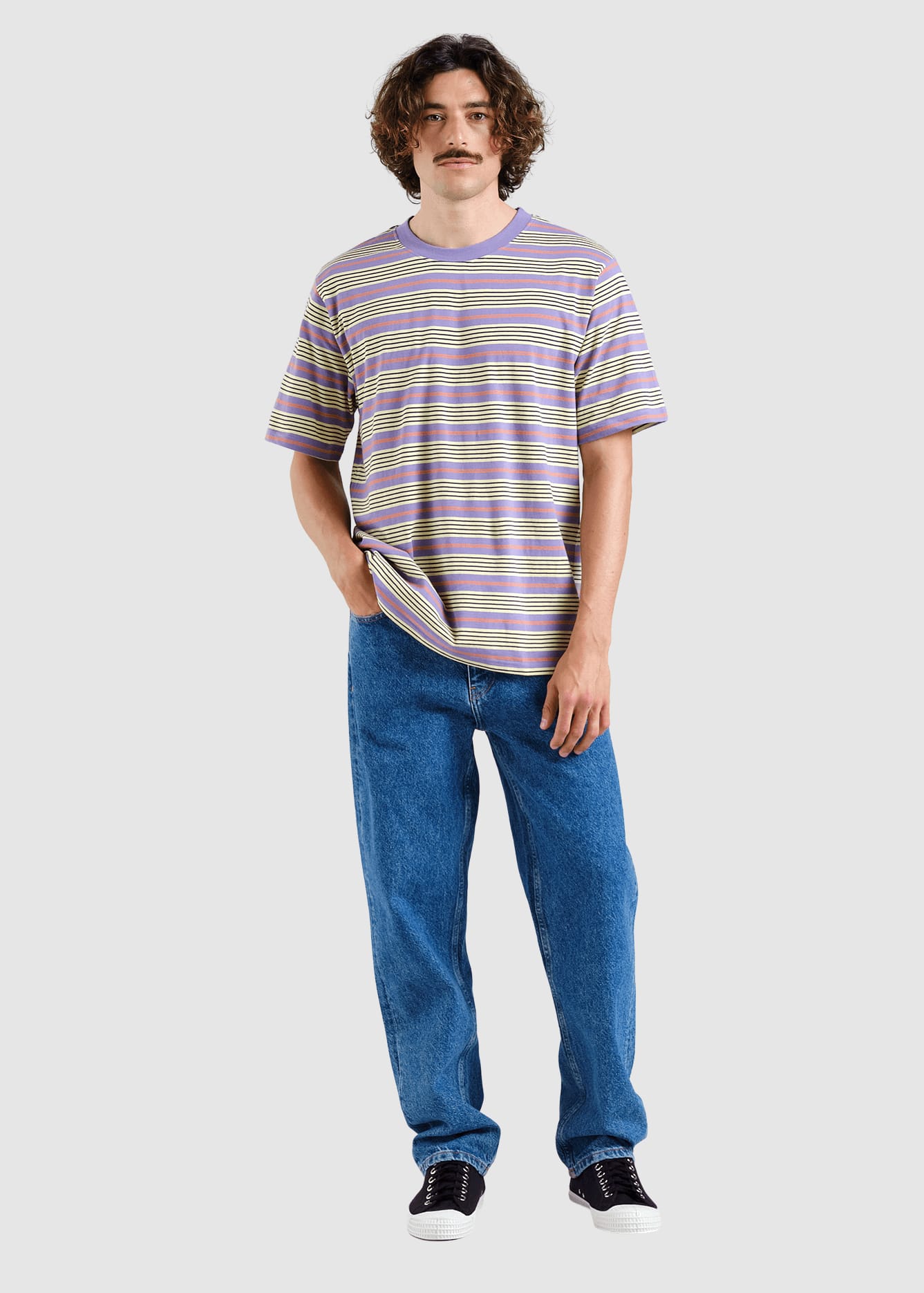 T-Shirt Gustavsberg Retro Stripe Haze Purple T-Shirt Gustavsberg Retro Stripe Haze Purple