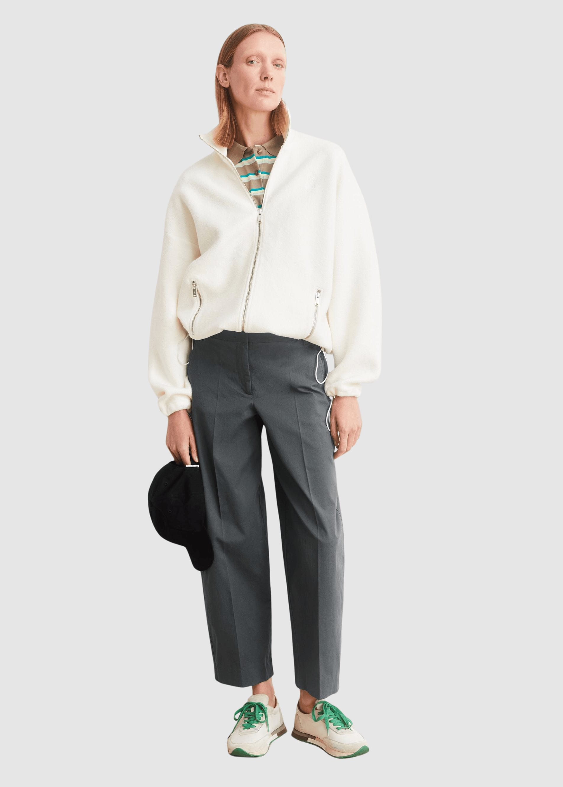 Barrel Leg Twill Pant Space Steel Barrel Leg Twill Pant Space Steel