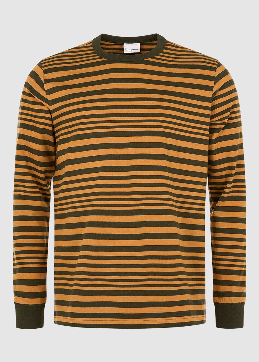 Regular Long Sleeve Cotton Striped O-Neck T-Shirt Regular Long Sleeve Cotton Striped O-Neck T-Shirt